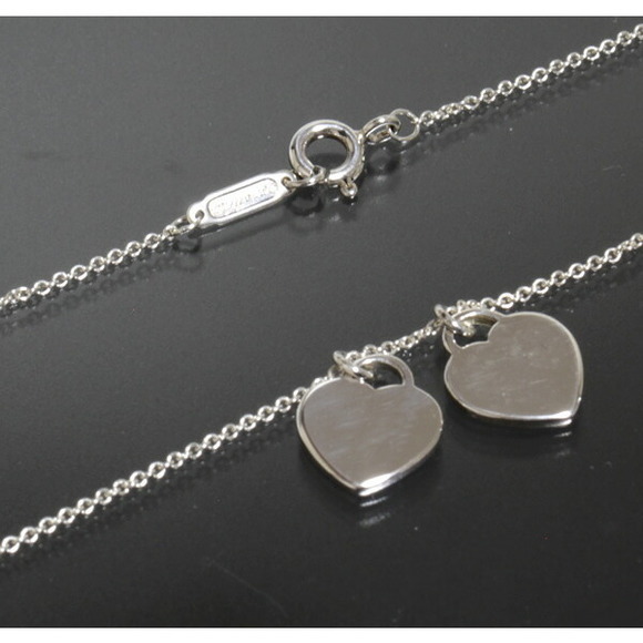 Tiffany Return to Tiffany Double Heart Necklace Silver - Picture 2 of 3